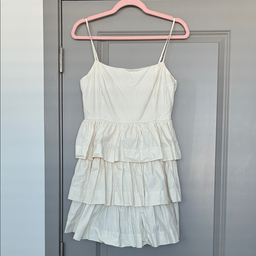 Forever 21 Cream Tiered Mini Dress